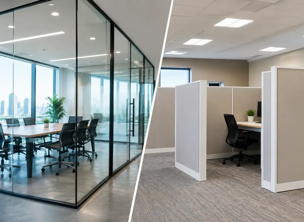 Glass Partitions Versus Drywall Offices Compared