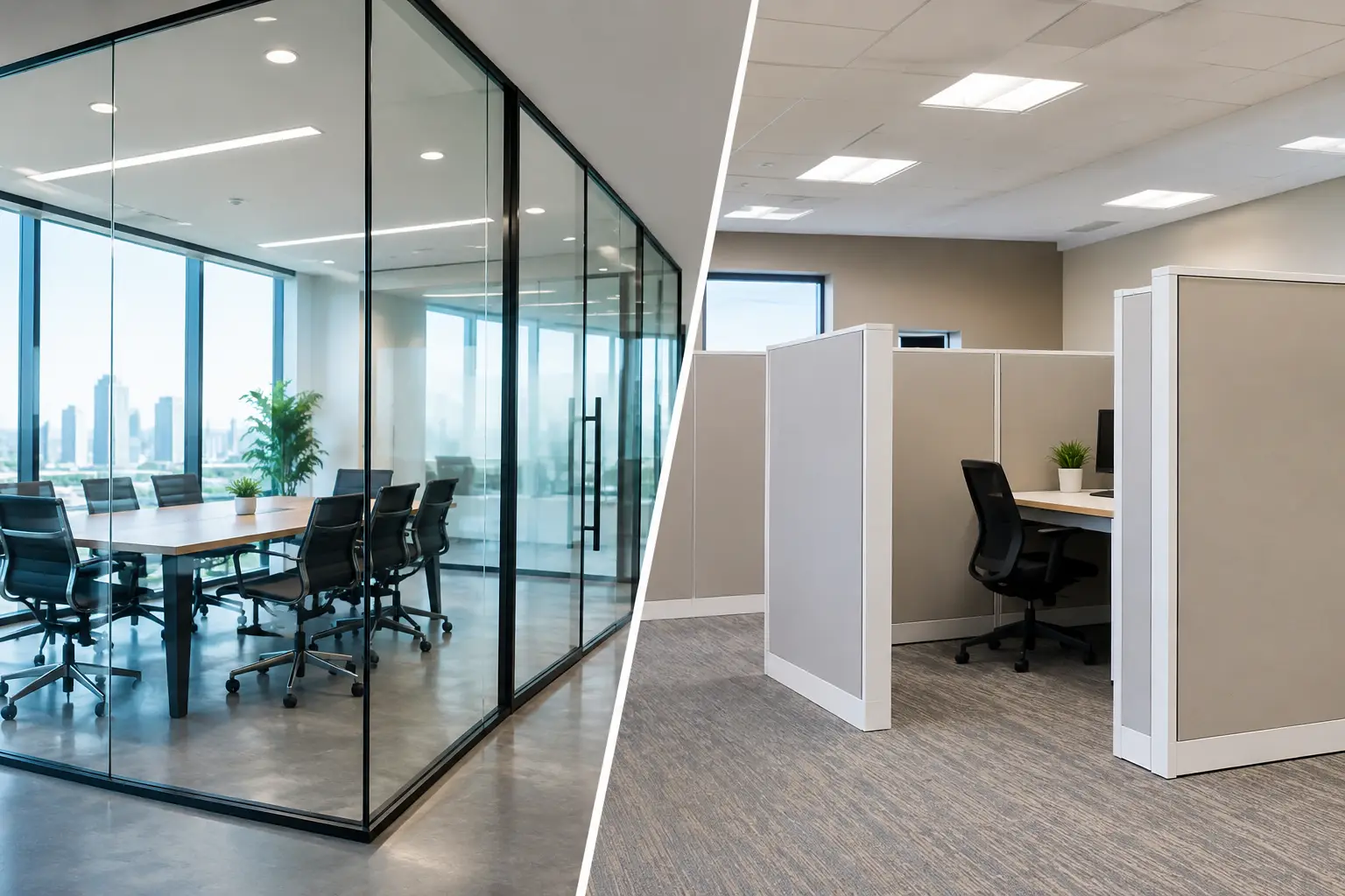 Glass Partitions Versus Drywall Offices Compared